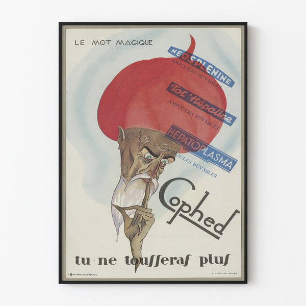 Vintage poster Cophed medicinal advertising wall decoration