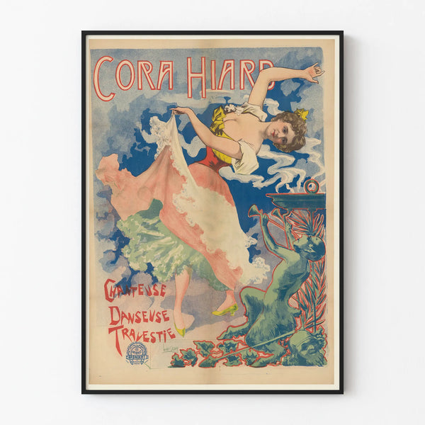 Vintage Poster of Cora Hiard Singer and Transvestite Dancer
