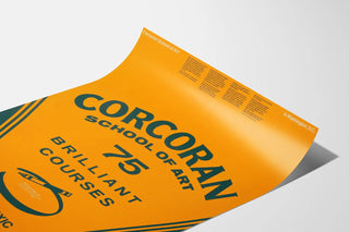 Corcoran School of Art Poster 75 Bright Courses Orange and Black