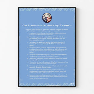 Poster of Essential Rules for Peace Corps Volunteers
