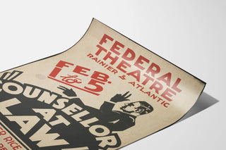 Vintage poster Counsellor at Law Federal Theatre