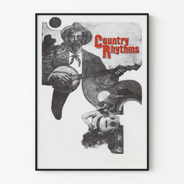 Vintage Country Rhythms Poster for Authentic Wall Decoration