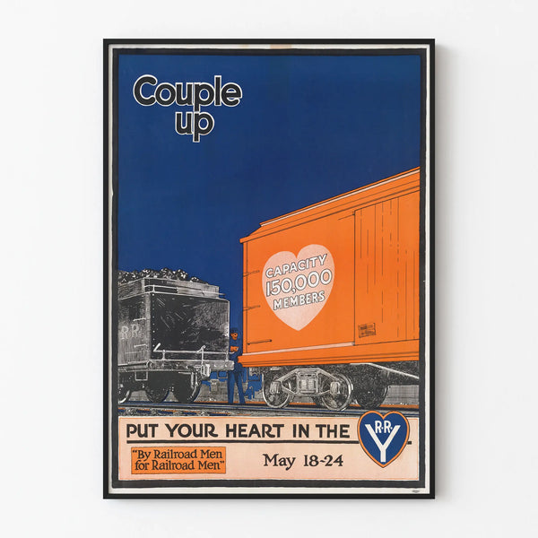 Vintage Couple Up Poster - Railway Wall Decoration