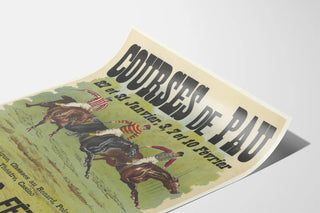Vintage poster of horse racing in Pau