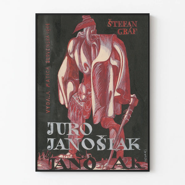 Vintage Poster Book Cover Jur Janosiak in Graphic Style