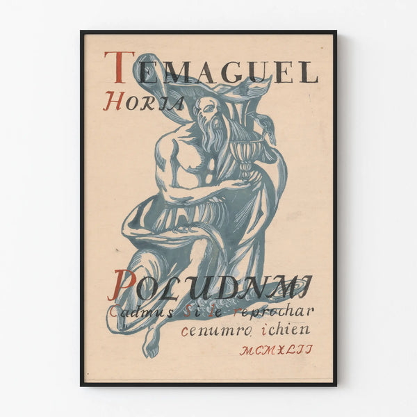 Vintage decorative poster Temaguel Horia