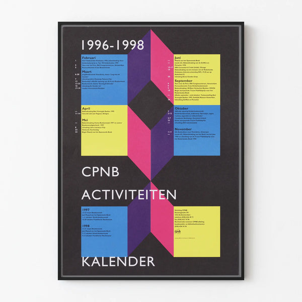 Poster of the CPNB activity calendar 1996-1998