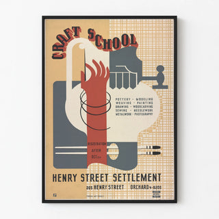 Vintage poster of the Henry Street Settlement craft school