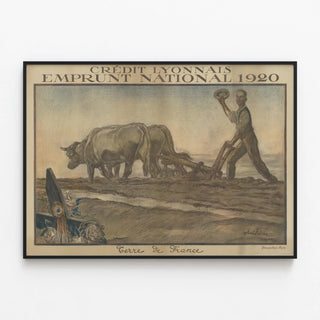 Vintage Poster Crédit Lyonnais National Loan 1920 — framed artwork on a wall
