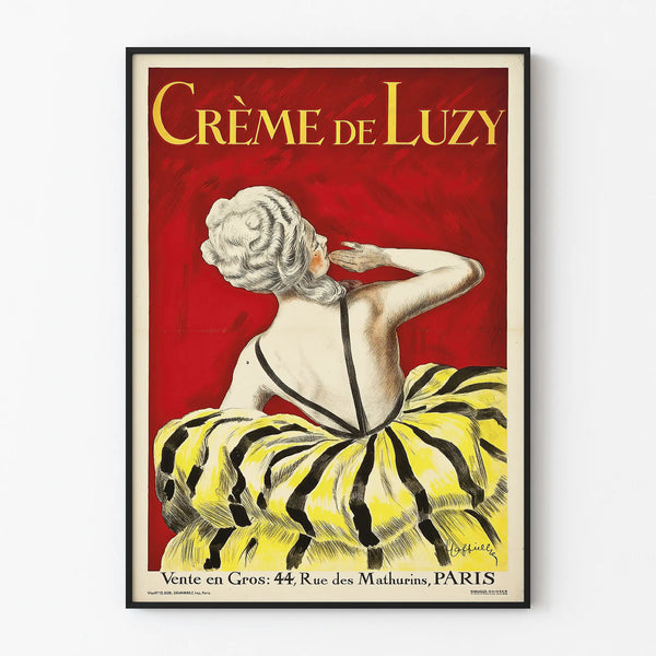 Vintage poster Crème de Luzy for elegant wall decoration