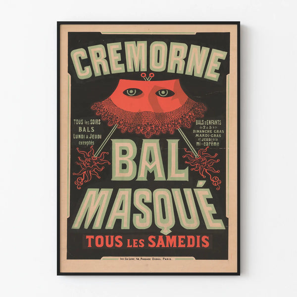 Vintage Poster for Bal Masqué Cremorne