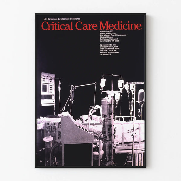 Vintage Poster Critical Care Medicine - Medical Wall Decoration