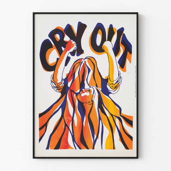 Cry Out Poster - Expressive and Graphic Illustration