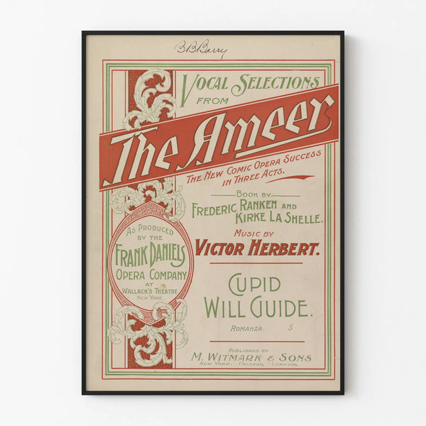 Vintage poster The Amour - Classical musical wall decoration