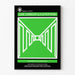 Graphic Poster Cure Corridor Claustrophobia for Wall Decoration