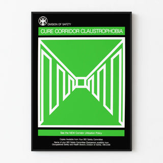 Graphic Poster Cure Corridor Claustrophobia for Wall Decoration