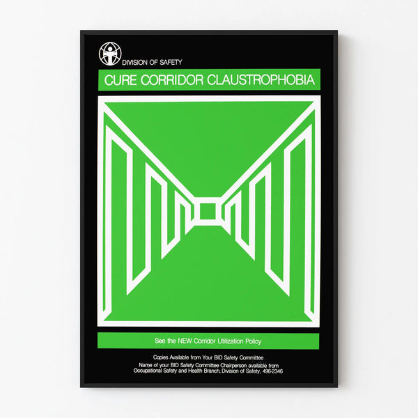 Graphic Poster Cure Corridor Claustrophobia for Wall Decoration