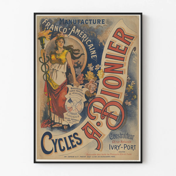 Vintage poster Cycles A. Bionier - Franco-American manufacturing