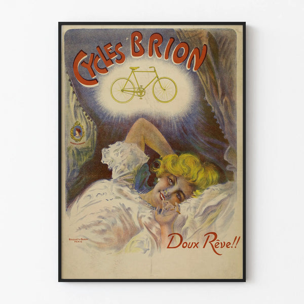 Vintage poster Cycles Brion Sweet Dream wall decoration