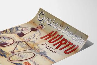 Vintage French Cycles Poster Hurtu Paris