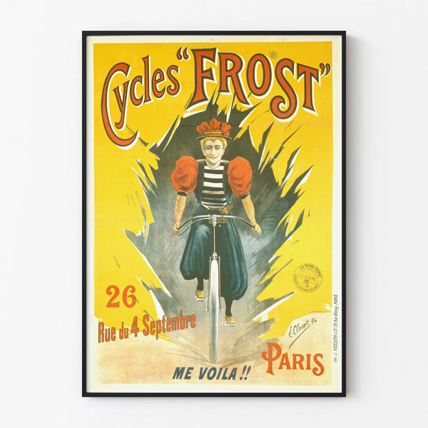 Vintage Poster Cycles Frost Paris Wall Decoration