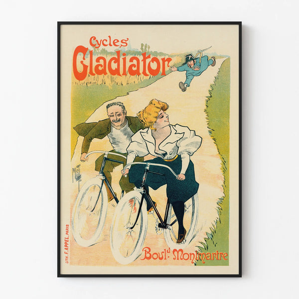 Vintage Cycles Gladiator Poster for Retro Wall Decoration