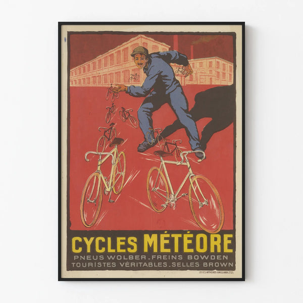 Vintage decorative poster Cycles Météore