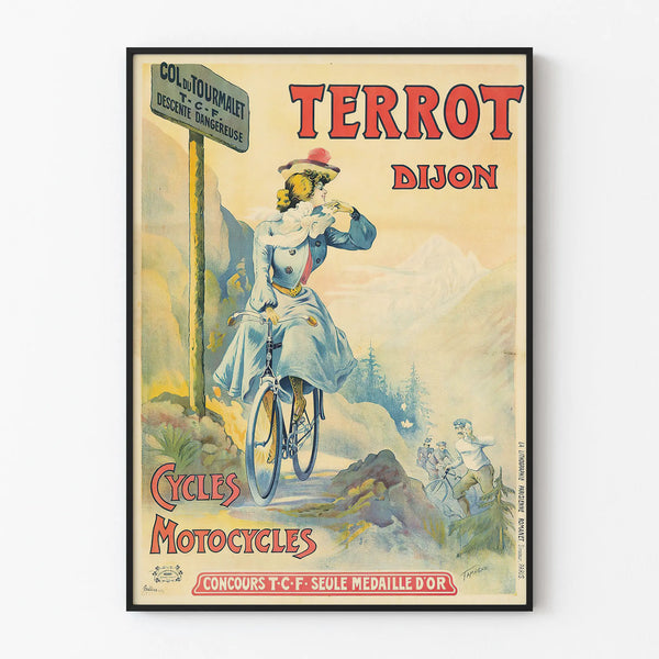 Vintage Poster of Terrot Cycles and Motorcycles Dijon