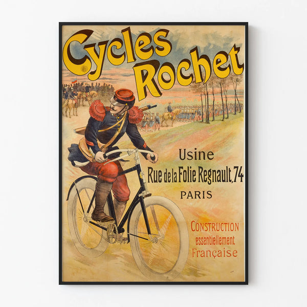 Vintage Poster Cycles Rochet Paris Rue de la Folie Regnault