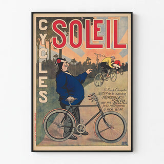 Vintage bicycle advertisement poster Cycles Soleil