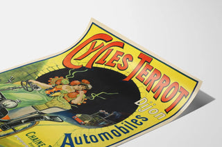 Vintage Poster Cycles Terrot Dijon Automobile