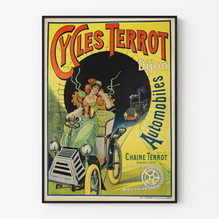 Vintage Poster Cycles Terrot Dijon Automobile