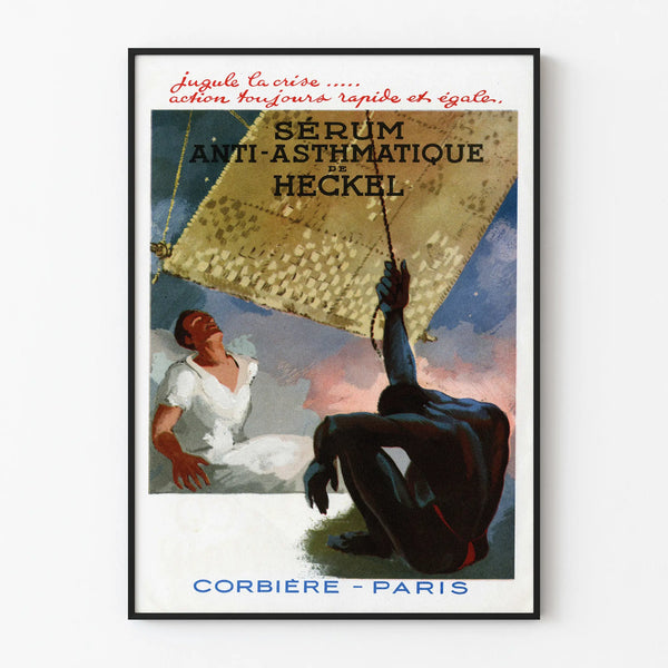 Vintage Poster of Heckel's Anti-Asthmatic Serum Wall Decoration