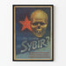 Retro Sybir wall poster - Skull and red star