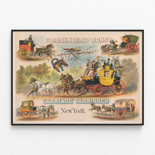 Vintage poster D. Rosenberg & Sons Standard Carriage Varnishes New York — framed artwork on a wall