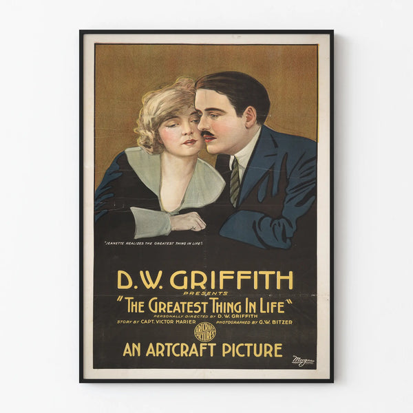 Vintage poster D.W. Griffith - The Greatest Thing In Life