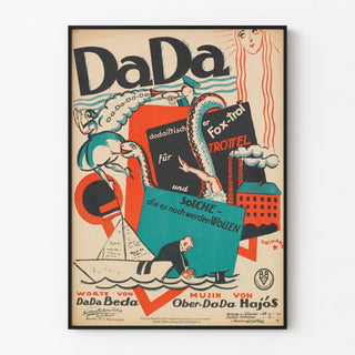 Vintage Dada Poster Fox-trot Graphic Design