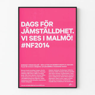Poster Dags För Jämställdhet Malmö 2014 - Poster Feministe Rose