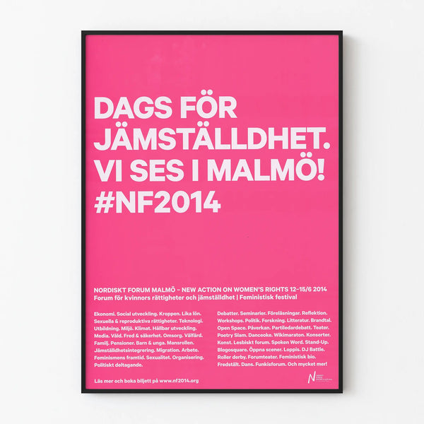 Poster Dags För Jämställdhet Malmö 2014 - Poster Feministe Rose