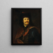 Portrait of Prince Ferenc Rákóczi II - Adam Mányoki — framed artwork on a wall