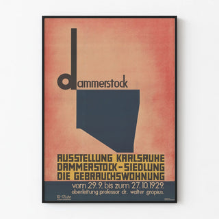 Vintage Poster Dammerstock Karlsruhe - Exhibition of the Settlement and the Utility Apartment