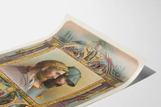 Decorative poster of Damon and Pythias, a classic illustration of friendship
