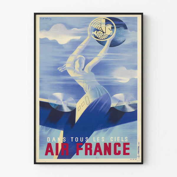Vintage poster Air France 'Dans tous les ciels' by R. de Valerio
