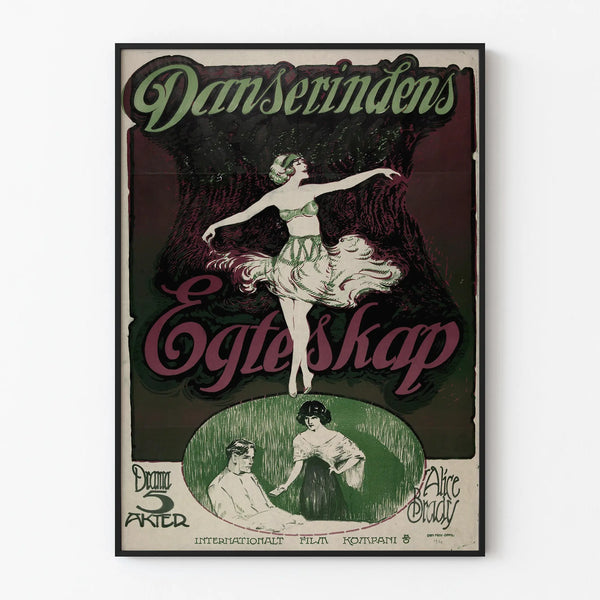 Vintage poster Danserindens Ægteskap - Classic cinema wall decoration