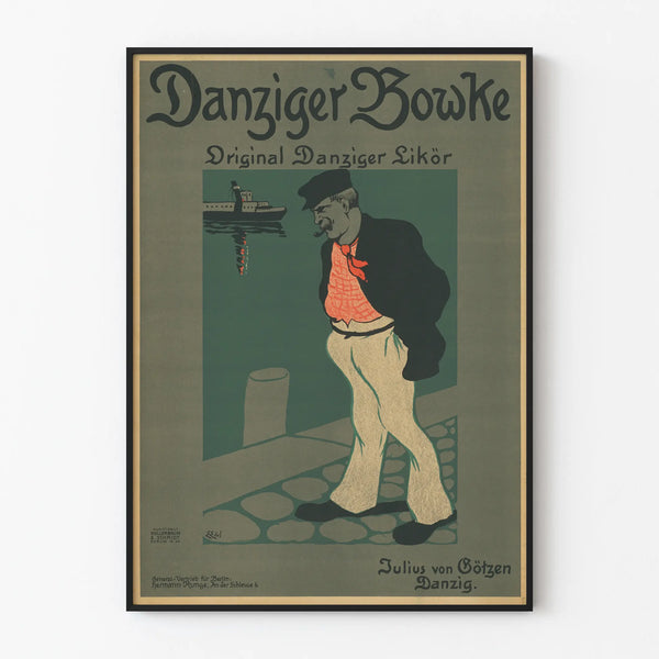 Vintage Poster Danziger Bowke Original Danziger Liqueur