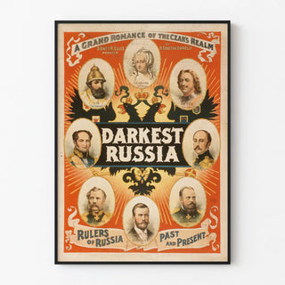Vintage Poster Darkest Russia - Portraits of the Russian Tsars