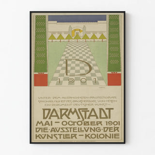 Vintage poster for the Darmstadt artistic exhibition 1901