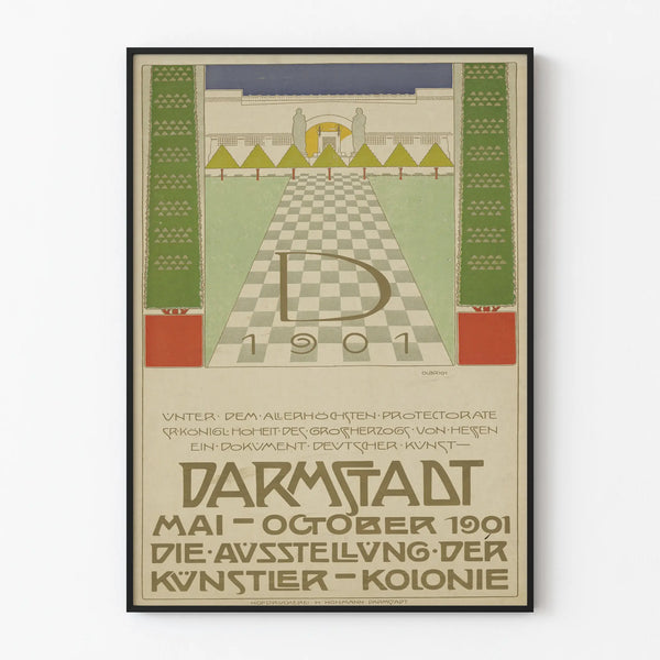Vintage poster for the Darmstadt artistic exhibition 1901