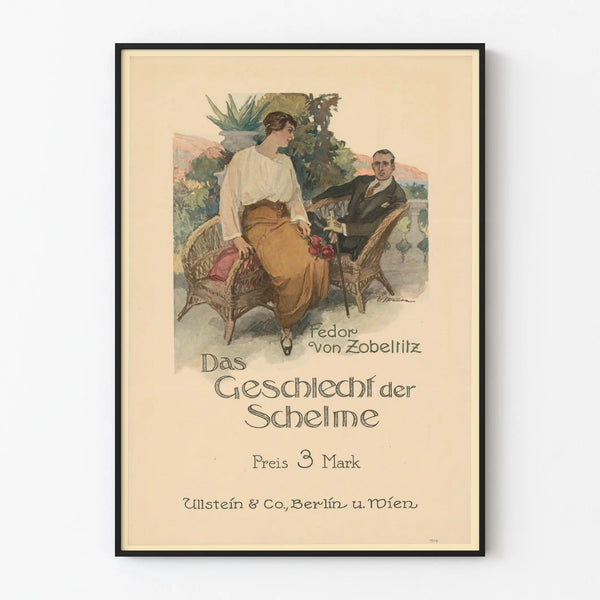 Vintage decorative wall poster Das Geschlecht der Schelme