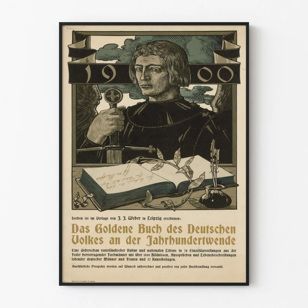 Vintage poster Das Goldene Buch des Deutschen Volkes 1900